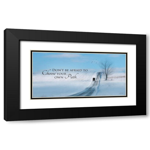 Choose Your Own Path Black Modern Wood Framed Art Print with Double Matting by Deiter, Lori