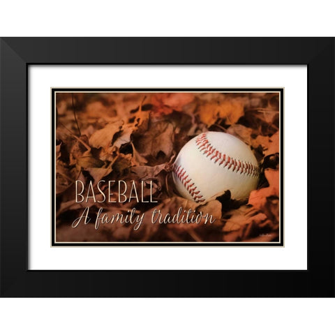 Baseball - A Family Tradition Black Modern Wood Framed Art Print with Double Matting by Deiter, Lori