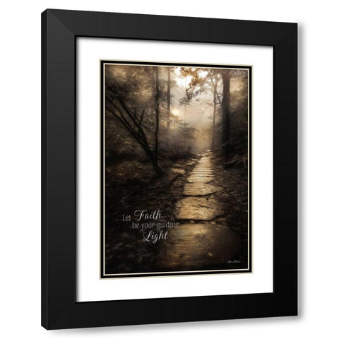 Let Faith be Your Guiding Light Black Modern Wood Framed Art Print with Double Matting by Deiter, Lori