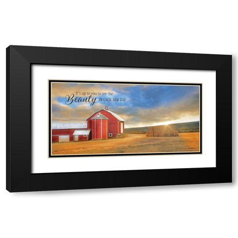 The Beauty in Each New Day Black Modern Wood Framed Art Print with Double Matting by Deiter, Lori