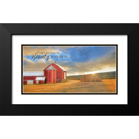 The Beauty in Each New Day Black Modern Wood Framed Art Print with Double Matting by Deiter, Lori