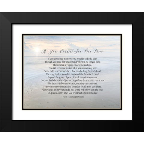 If You Could See Me Now - Ocean Black Modern Wood Framed Art Print with Double Matting by Deiter, Lori
