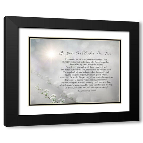 If You Could See Me Now - Floral Black Modern Wood Framed Art Print with Double Matting by Deiter, Lori