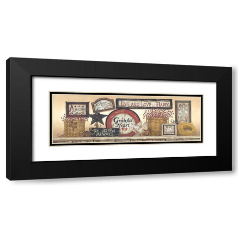 Sign Collector Black Modern Wood Framed Art Print with Double Matting by Spivey, Linda