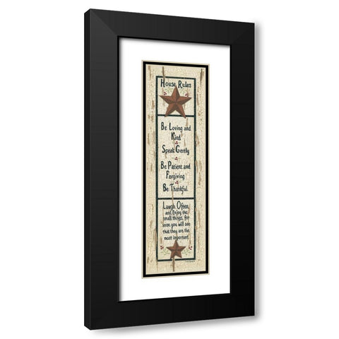 House Rules Black Modern Wood Framed Art Print with Double Matting by Spivey, Linda