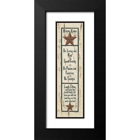 House Rules Black Modern Wood Framed Art Print with Double Matting by Spivey, Linda