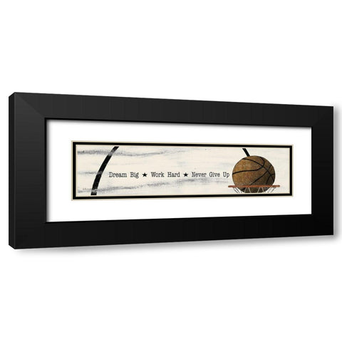 Basketball - Dream Black Modern Wood Framed Art Print with Double Matting by Spivey, Linda