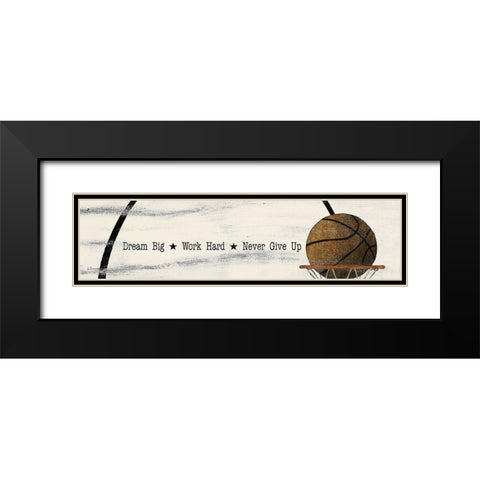 Basketball - Dream Black Modern Wood Framed Art Print with Double Matting by Spivey, Linda