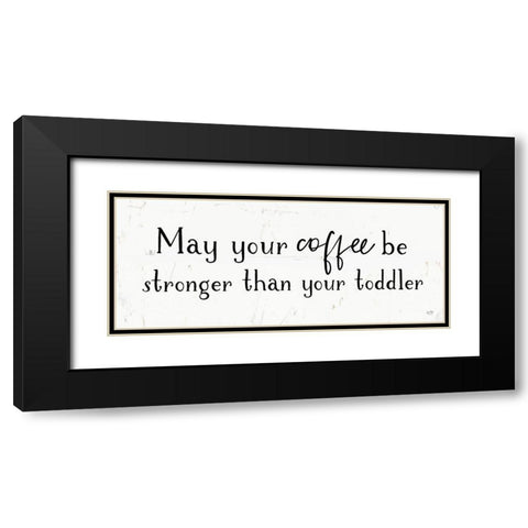 Strong Coffee Black Modern Wood Framed Art Print with Double Matting by Lux + Me Designs