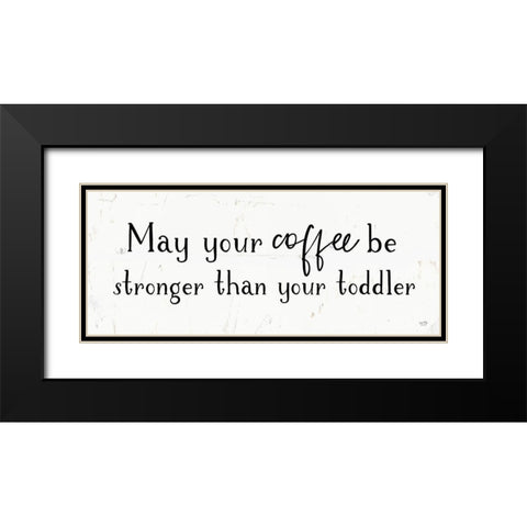 Strong Coffee Black Modern Wood Framed Art Print with Double Matting by Lux + Me Designs