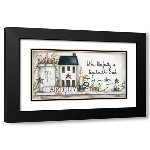 Family… Black Modern Wood Framed Art Print with Double Matting by June, Mary Ann