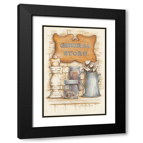 General Store Black Modern Wood Framed Art Print with Double Matting by June, Mary Ann