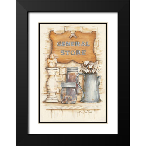 General Store Black Modern Wood Framed Art Print with Double Matting by June, Mary Ann