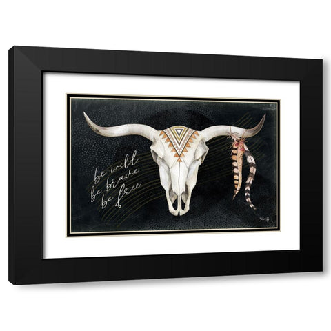 Be Wild I Black Modern Wood Framed Art Print with Double Matting by Rae, Marla