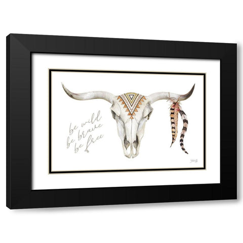 Be Wild II Black Modern Wood Framed Art Print with Double Matting by Rae, Marla