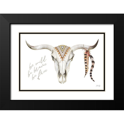 Be Wild II Black Modern Wood Framed Art Print with Double Matting by Rae, Marla