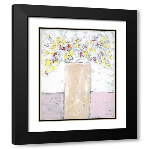 Kitchen Table Flowers Black Modern Wood Framed Art Print with Double Matting by Ebert, Roey