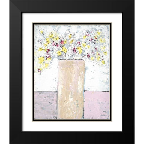 Kitchen Table Flowers Black Modern Wood Framed Art Print with Double Matting by Ebert, Roey