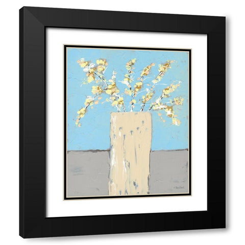 Forsythia Black Modern Wood Framed Art Print with Double Matting by Ebert, Roey