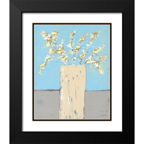 Forsythia Black Modern Wood Framed Art Print with Double Matting by Ebert, Roey