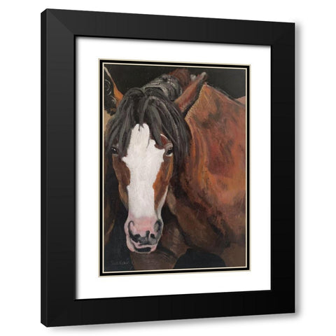 Horse Portrait I Black Modern Wood Framed Art Print with Double Matting by Redman, Suzi