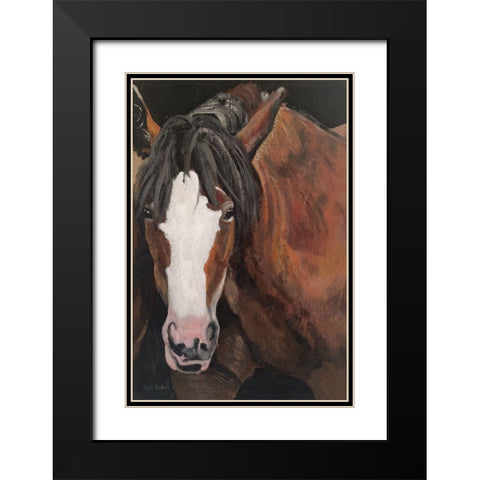Horse Portrait I Black Modern Wood Framed Art Print with Double Matting by Redman, Suzi