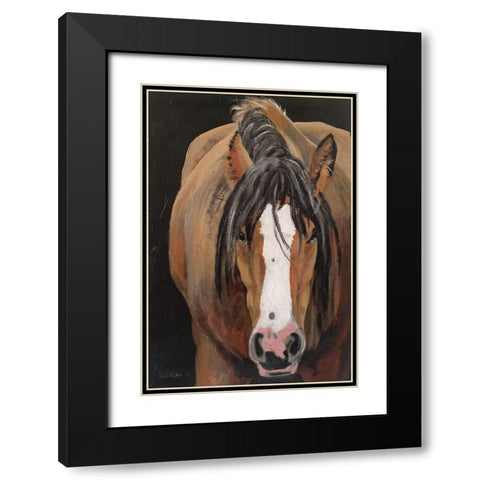 Horse Portrait II Black Modern Wood Framed Art Print with Double Matting by Redman, Suzi