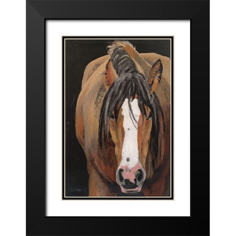 Horse Portrait II Black Modern Wood Framed Art Print with Double Matting by Redman, Suzi