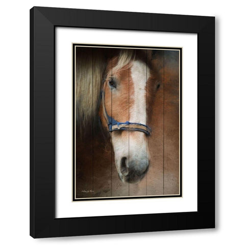 Blaze Black Modern Wood Framed Art Print with Double Matting by Vieira, Robin-Lee