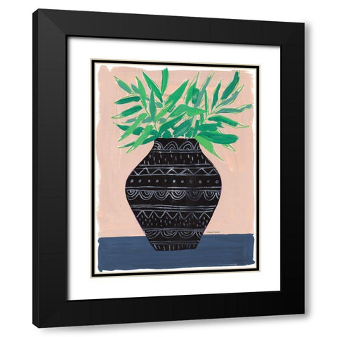 Global Vase I Black Modern Wood Framed Art Print with Double Matting by Nieman, Rachel