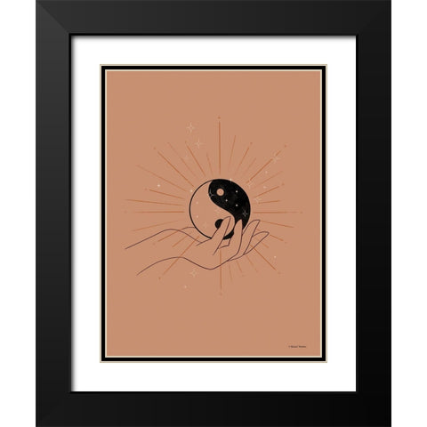 Embrace the Yin and Yang Black Modern Wood Framed Art Print with Double Matting by Nieman, Rachel