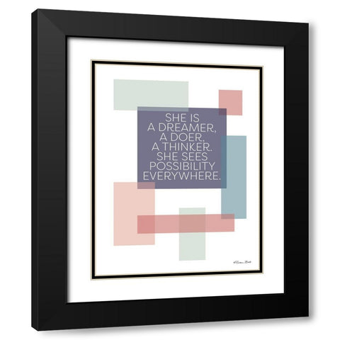 Possibility Everywhere Black Modern Wood Framed Art Print with Double Matting by Ball, Susan