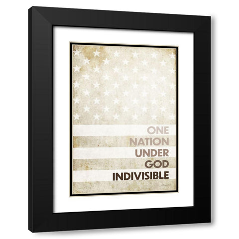Indivisible Black Modern Wood Framed Art Print with Double Matting by Ball, Susan