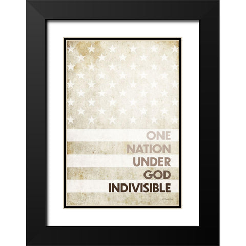 Indivisible Black Modern Wood Framed Art Print with Double Matting by Ball, Susan