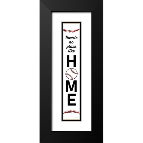 No Place Like Home Black Modern Wood Framed Art Print with Double Matting by Ball, Susan