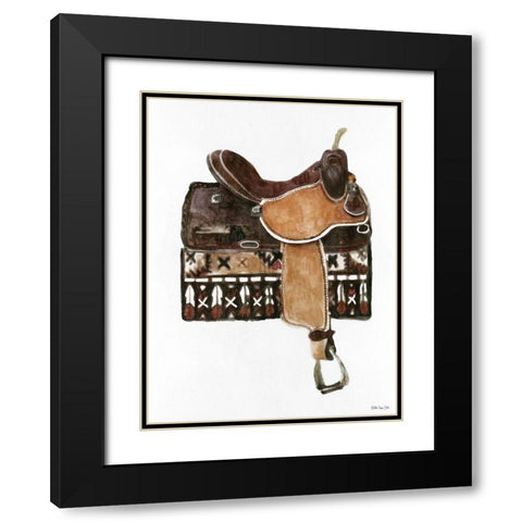 Saddle 1 Black Modern Wood Framed Art Print with Double Matting by Stellar Design Studio