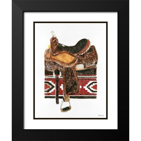 Saddle 2 Black Modern Wood Framed Art Print with Double Matting by Stellar Design Studio