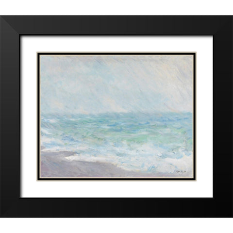 Monets Ocean View Black Modern Wood Framed Art Print with Double Matting by Stellar Design Studio