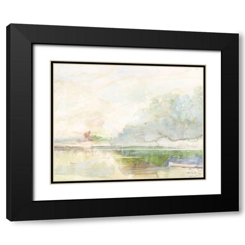 Meyers Pond Black Modern Wood Framed Art Print with Double Matting by Stellar Design Studio