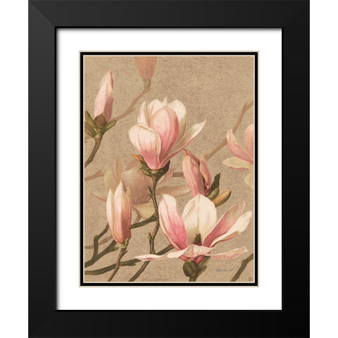 Antique Botanical Collection 4 Black Modern Wood Framed Art Print with Double Matting by Stellar Design Studio