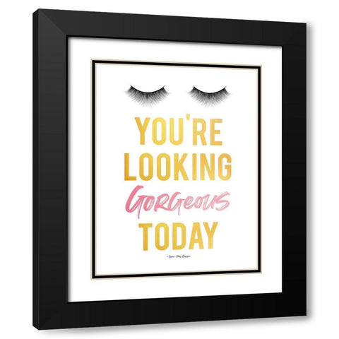 Gorgeous Today Black Modern Wood Framed Art Print with Double Matting by Seven Trees Design