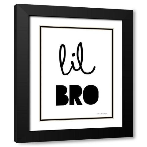 Lil Bro Black Modern Wood Framed Art Print with Double Matting by Seven Trees Design