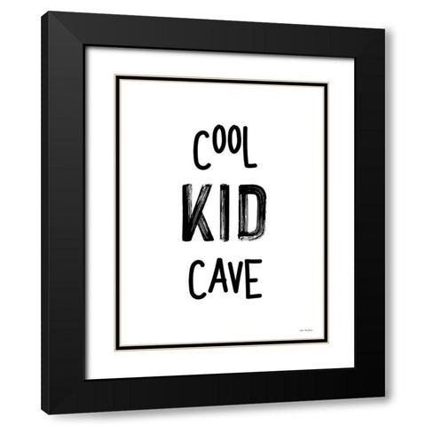 Cool Kid Cave Black Modern Wood Framed Art Print with Double Matting by Seven Trees Design