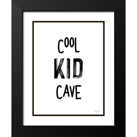 Cool Kid Cave Black Modern Wood Framed Art Print with Double Matting by Seven Trees Design
