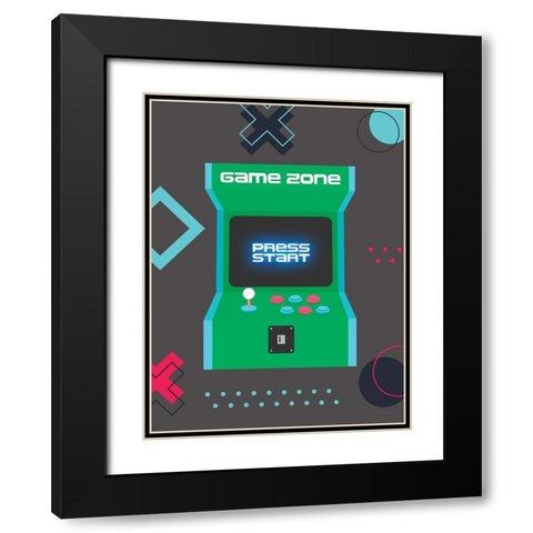 Game Zone     Black Modern Wood Framed Art Print with Double Matting by Seven Trees Design