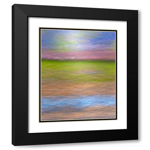 Abstract composite collage Black Modern Wood Framed Art Print with Double Matting by Jaynes Gallery