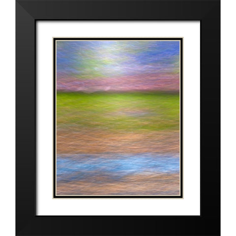 Abstract composite collage Black Modern Wood Framed Art Print with Double Matting by Jaynes Gallery