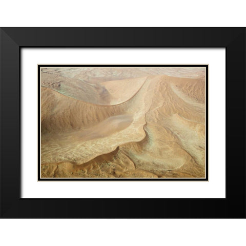 Namibia, Namib-Naukluft Park Sweeping sand dunes Black Modern Wood Framed Art Print with Double Matting by Kaveney, Wendy
