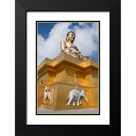 Bhutan-Thimphu Kuensel Phodrang-aka Buddha Point-home to the largest Buddha statue in the country Black Modern Wood Framed Art Print with Double Matting by Hopkins, Cindy Miller