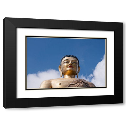 Bhutan-Thimphu Kuensel Phodrang-aka Buddha Point-largest Buddha statue in the country Black Modern Wood Framed Art Print with Double Matting by Hopkins, Cindy Miller